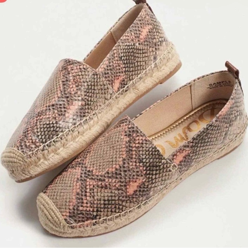 Sam Edelman Pink and Brown Espadrilles